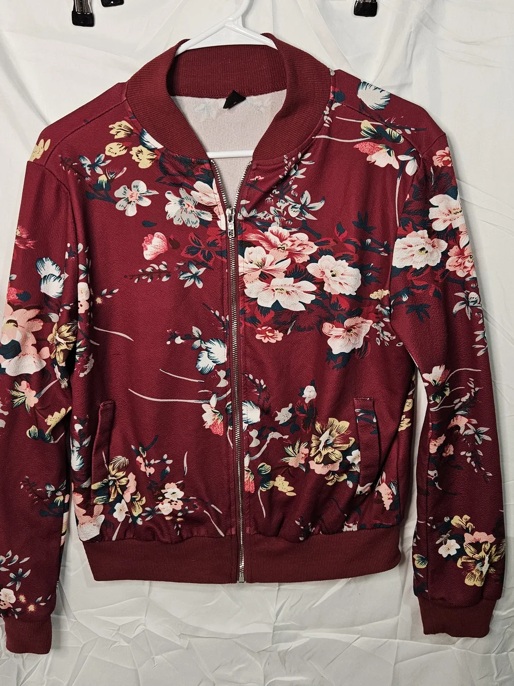 SHEIN burgundy floral
